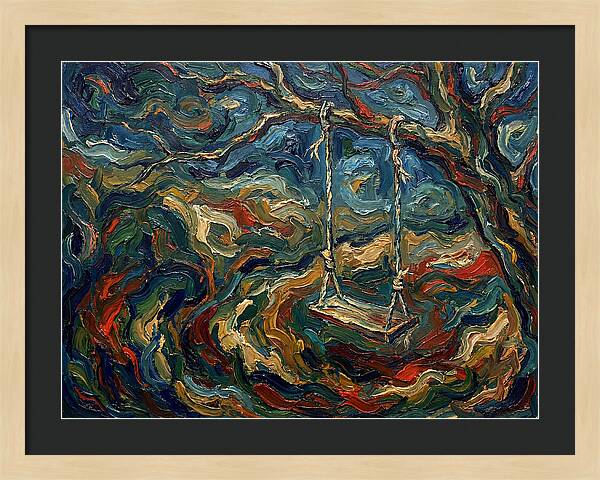 Rope Swing Under Swirling Skies