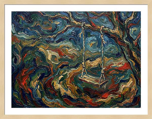 Rope Swing Under Swirling Skies