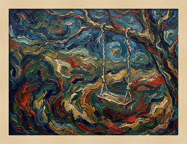 Rope Swing Under Swirling Skies