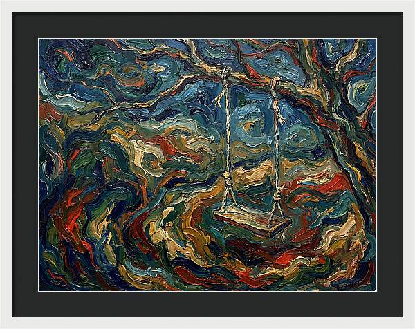 Rope Swing Under Swirling Skies