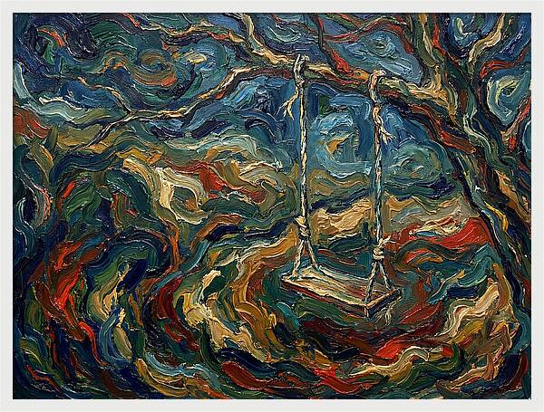 Rope Swing Under Swirling Skies