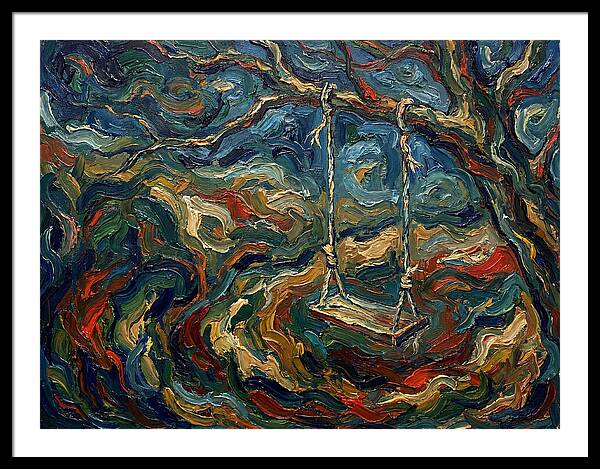 Rope Swing Under Swirling Skies