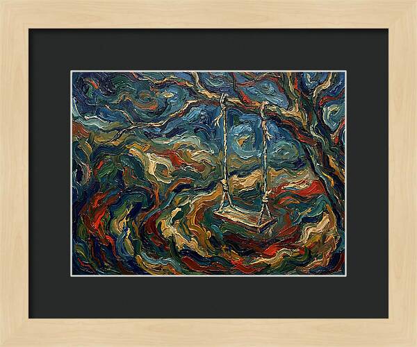 Rope Swing Under Swirling Skies