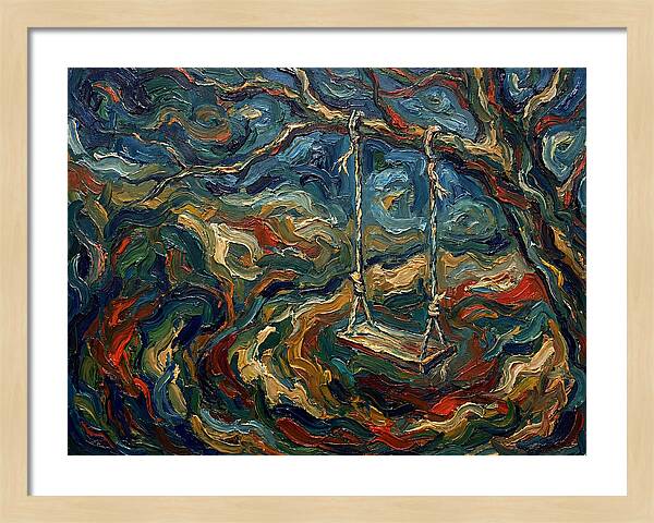 Rope Swing Under Swirling Skies