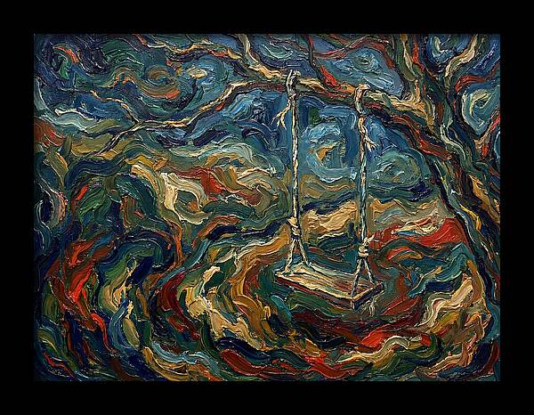 Rope Swing Under Swirling Skies