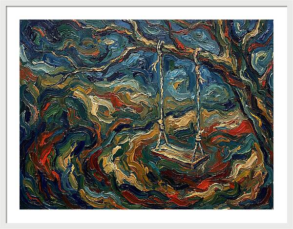 Rope Swing Under Swirling Skies