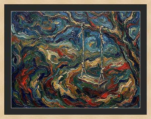 Rope Swing Under Swirling Skies