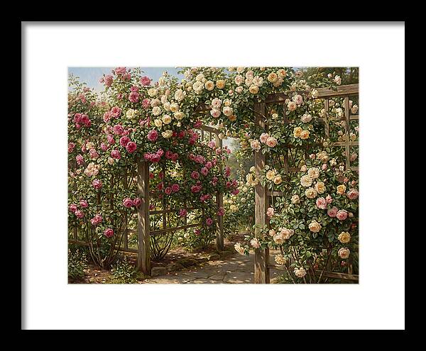 Rose Arbor In Bloom