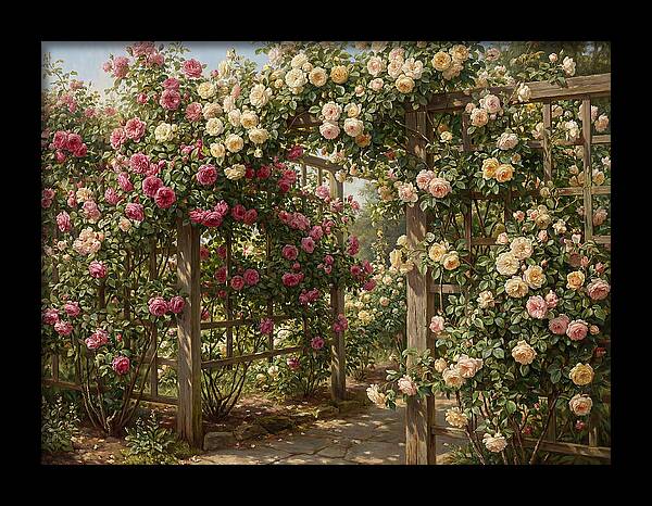 Rose Arbor In Bloom