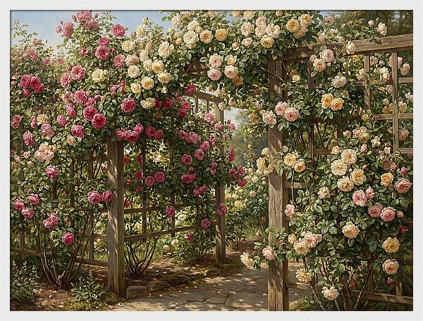 Rose Arbor In Bloom