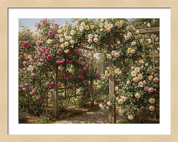 Rose Arbor In Bloom