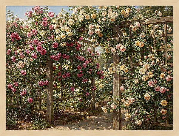 Rose Arbor In Bloom