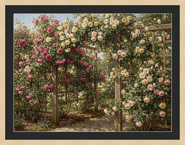 Rose Arbor In Bloom