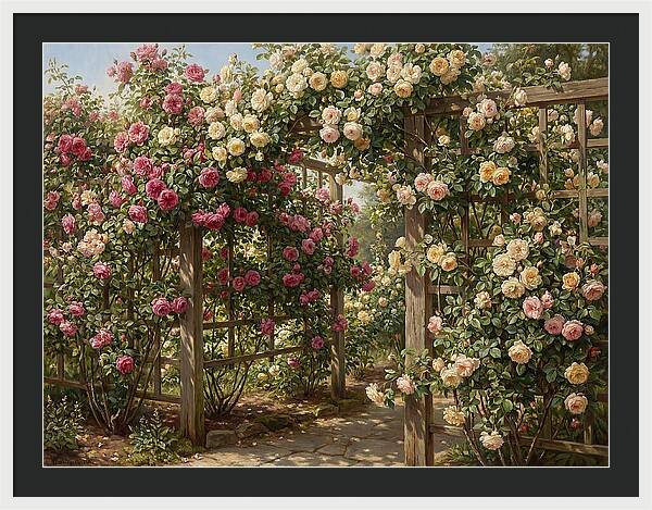 Rose Arbor In Bloom