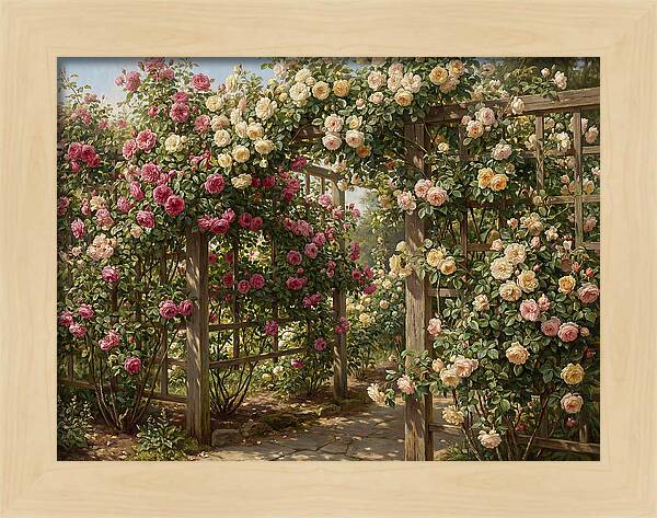 Rose Arbor In Bloom