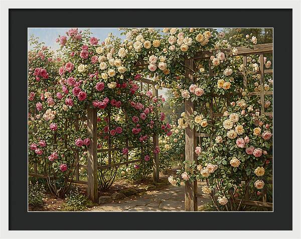 Rose Arbor In Bloom