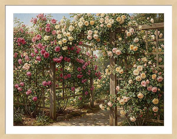 Rose Arbor In Bloom