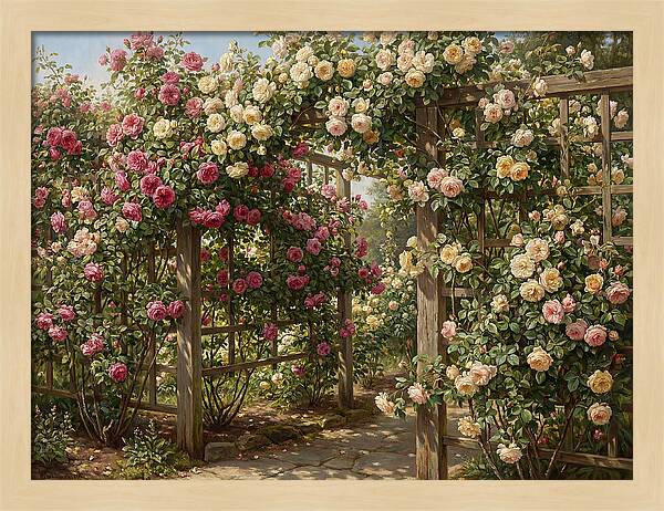 Rose Arbor In Bloom