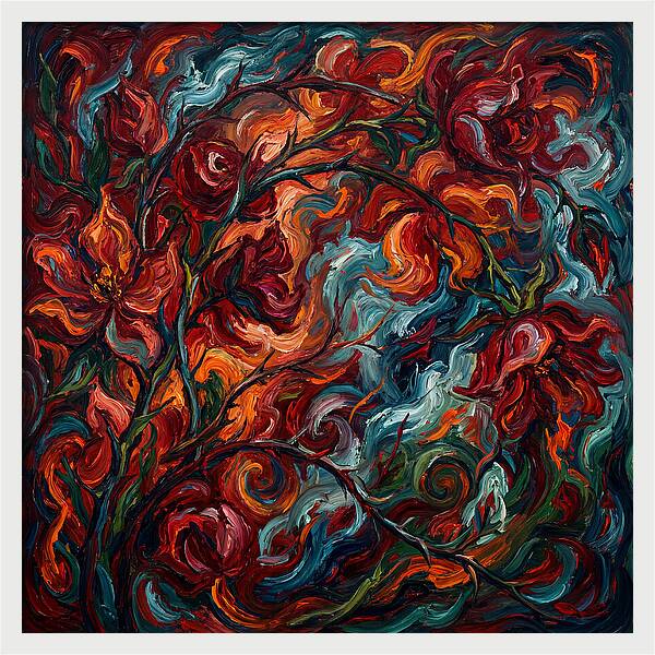 Rose Arbor In Expressionist Style