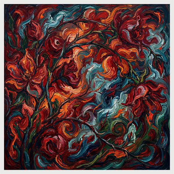Rose Arbor In Expressionist Style