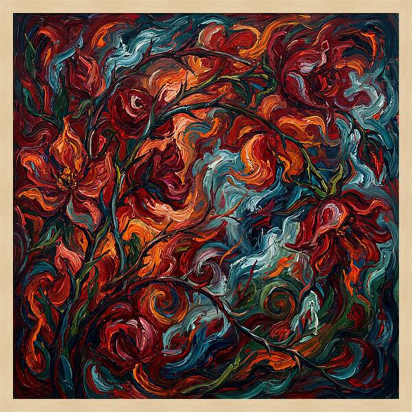 Rose Arbor In Expressionist Style