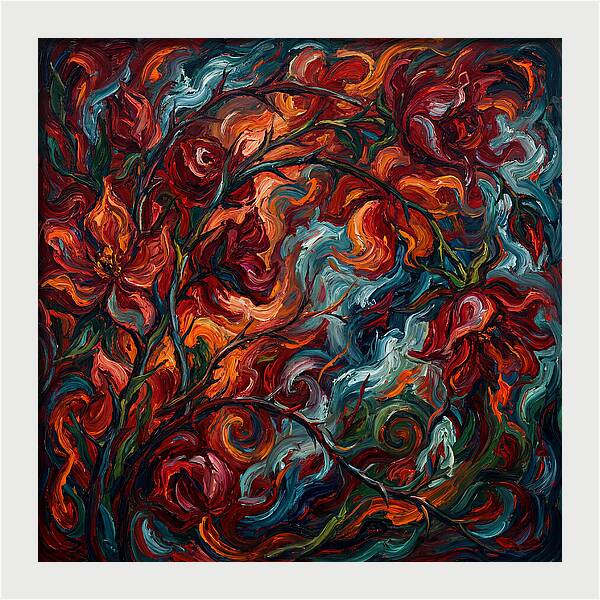 Rose Arbor In Expressionist Style