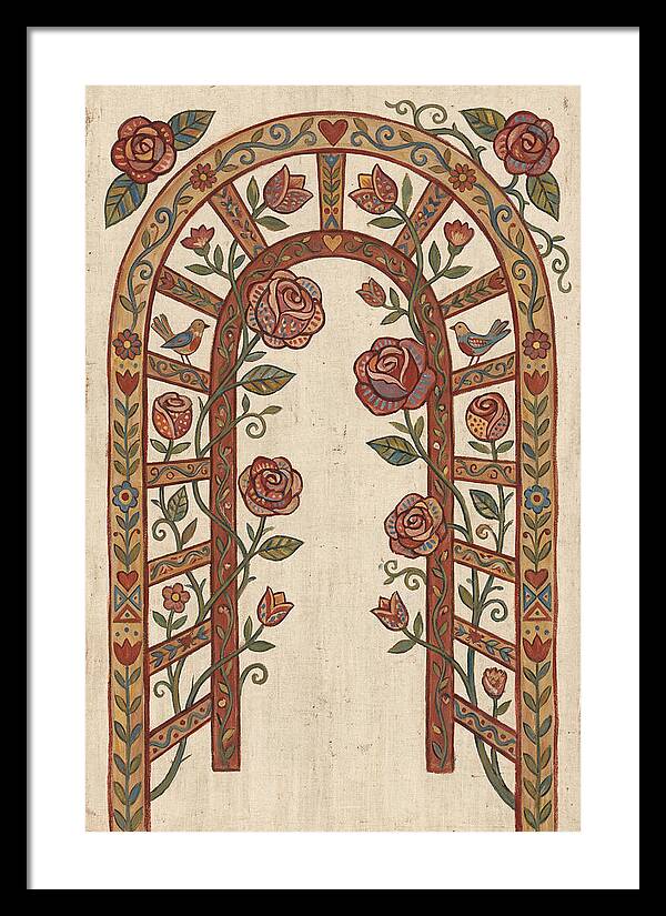 Rose Arbor With Birds