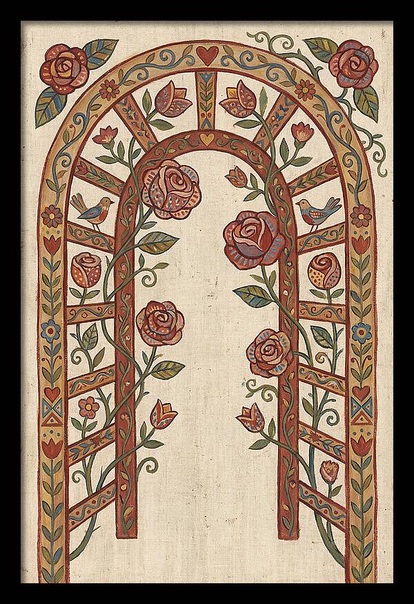 Rose Arbor With Birds