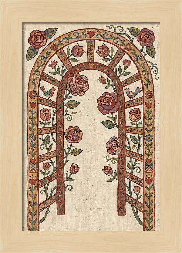Rose Arbor With Birds