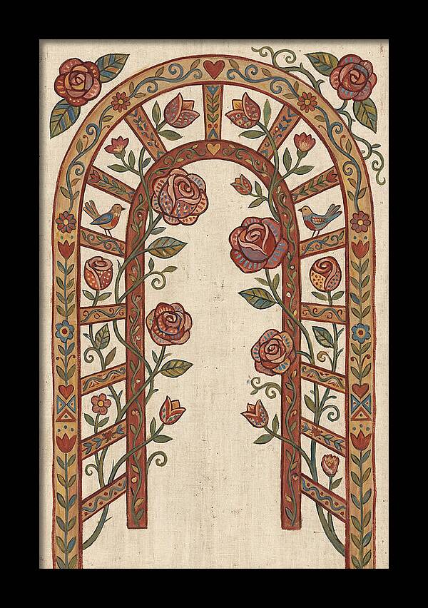Rose Arbor With Birds