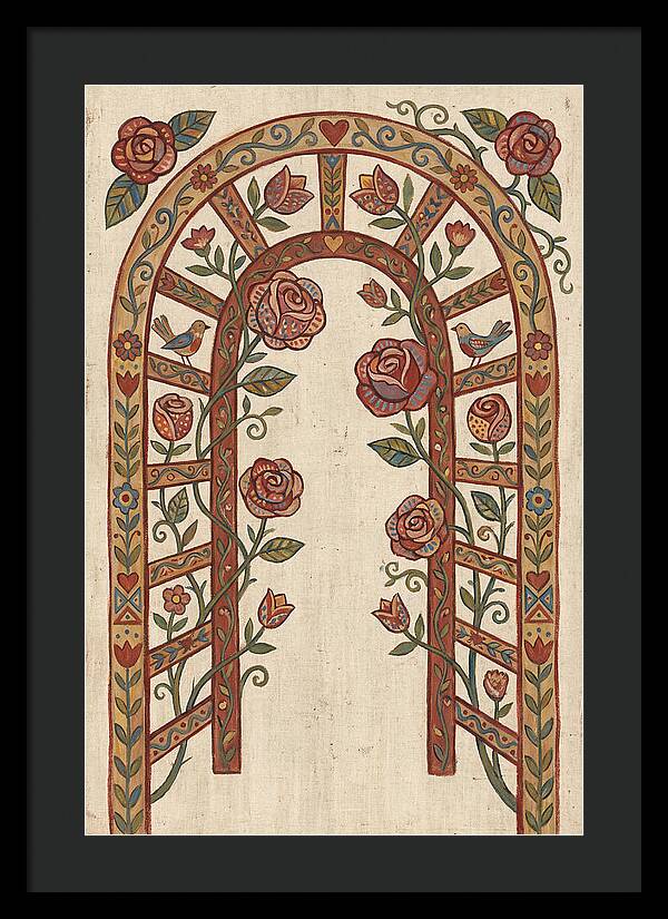 Rose Arbor With Birds