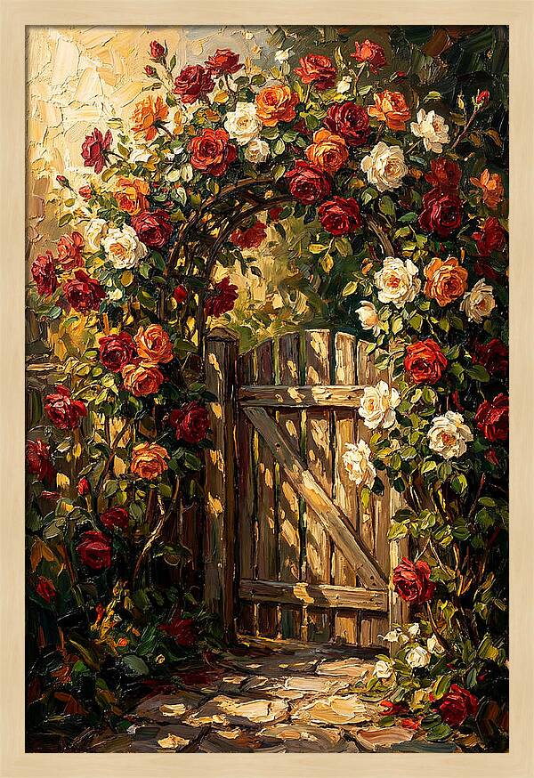 Rose Arch Over Garden Gate