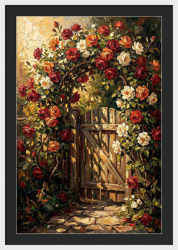 Rose Arch Over Garden Gate