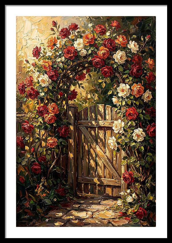 Rose Arch Over Garden Gate