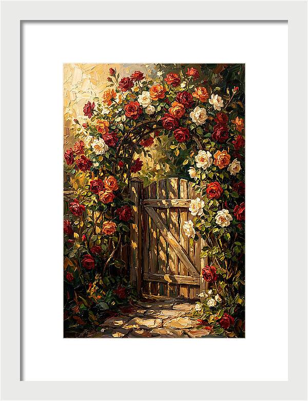 Rose Arch Over Garden Gate