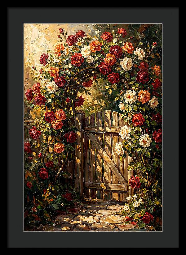 Rose Arch Over Garden Gate