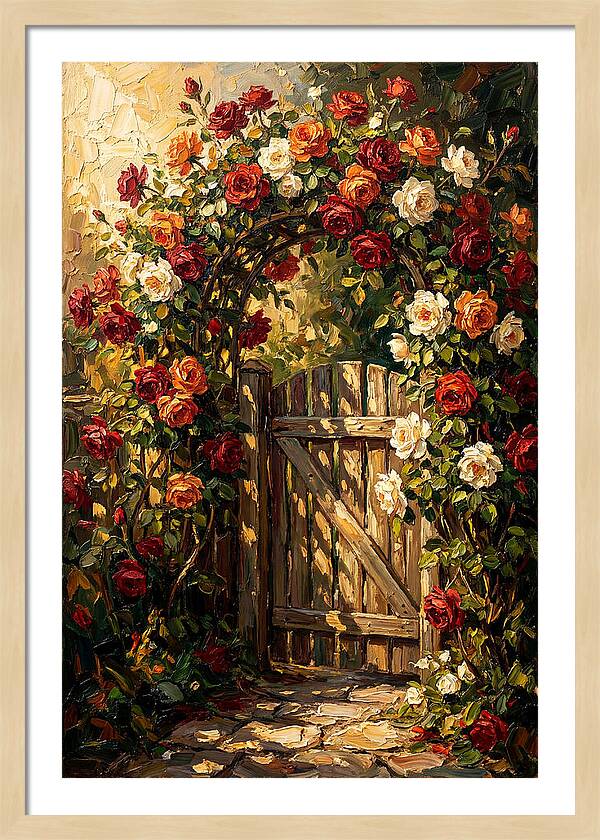Rose Arch Over Garden Gate