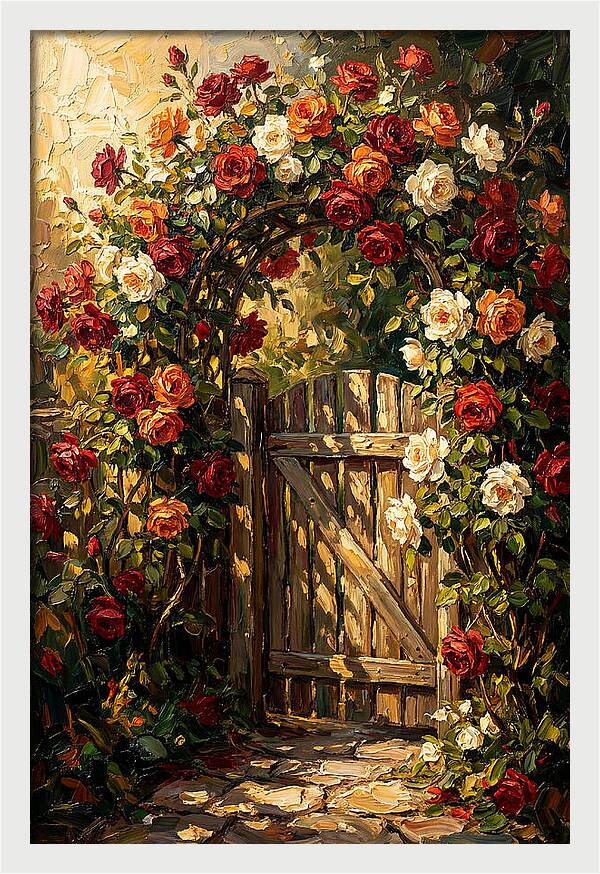 Rose Arch Over Garden Gate