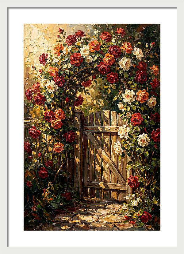 Rose Arch Over Garden Gate