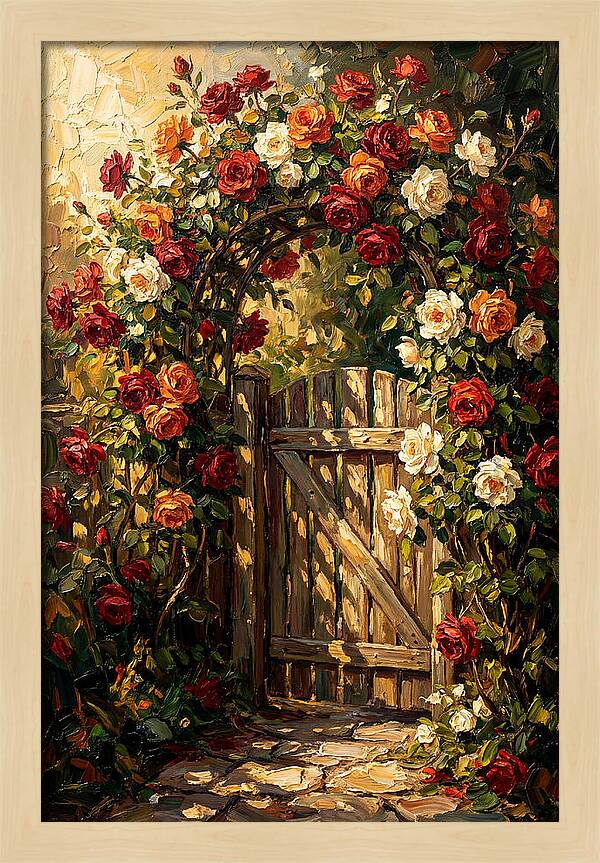 Rose Arch Over Garden Gate