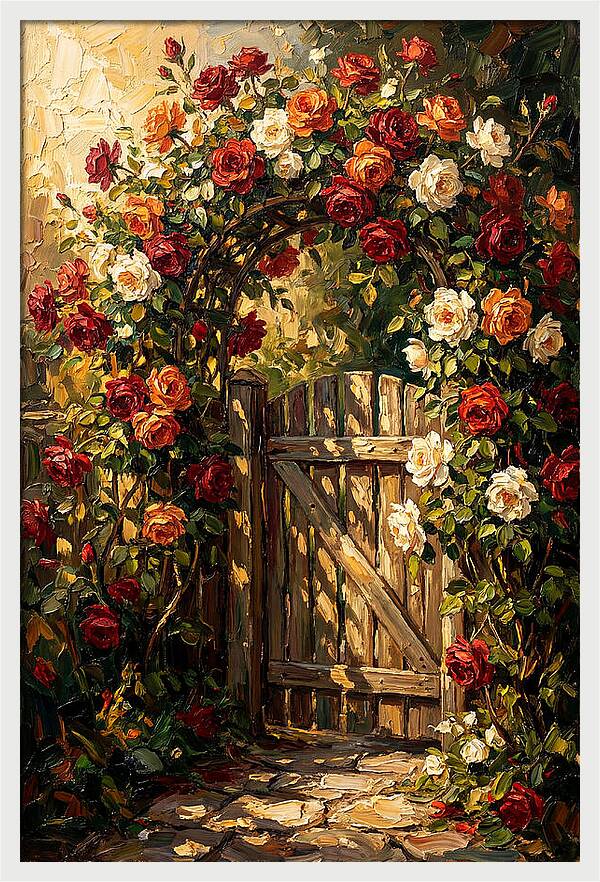 Rose Arch Over Garden Gate