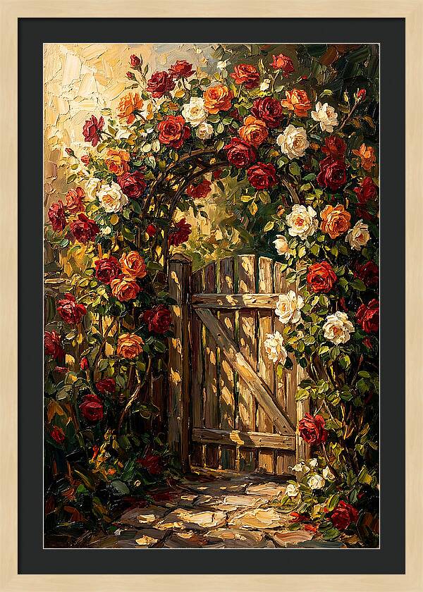 Rose Arch Over Garden Gate