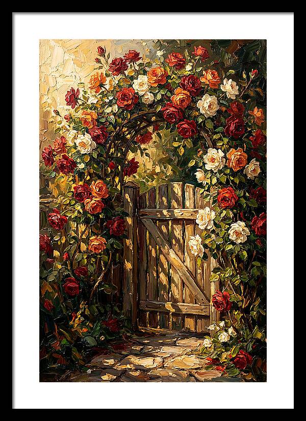 Rose Arch Over Garden Gate