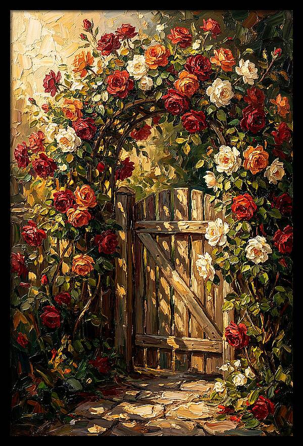 Rose Arch Over Garden Gate