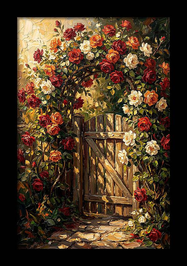Rose Arch Over Garden Gate