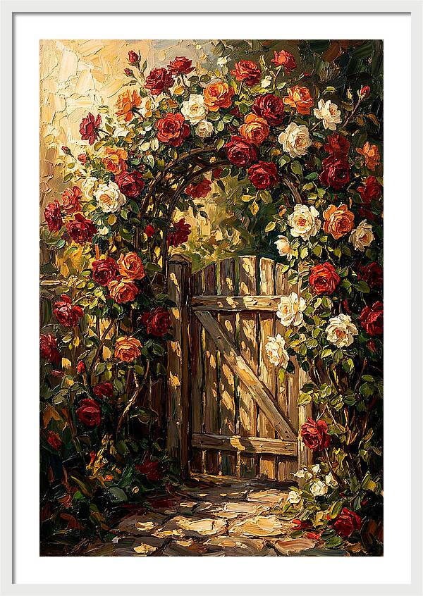 Rose Arch Over Garden Gate