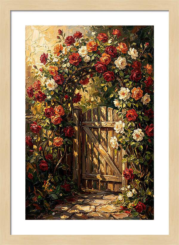 Rose Arch Over Garden Gate