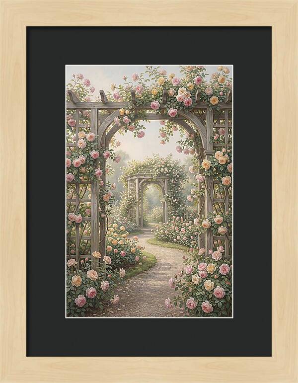 Rose Garden With Trellises