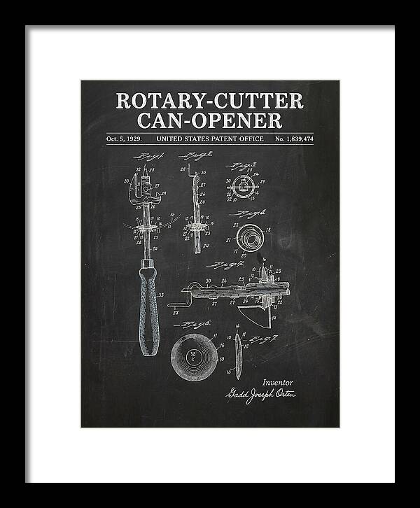 Rotary Cutter Can Opener Chalkboard Patent Us1839474a