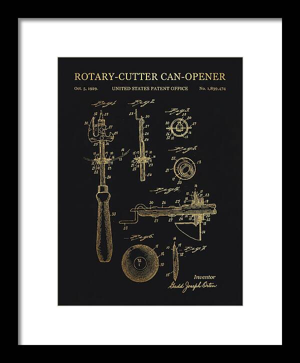 Rotary Cutter Can Opener Gold Patent Us1839474a